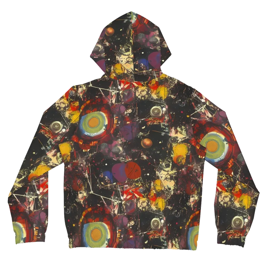 Lunar Funk on Women's Full-Zip Hoodie — Back