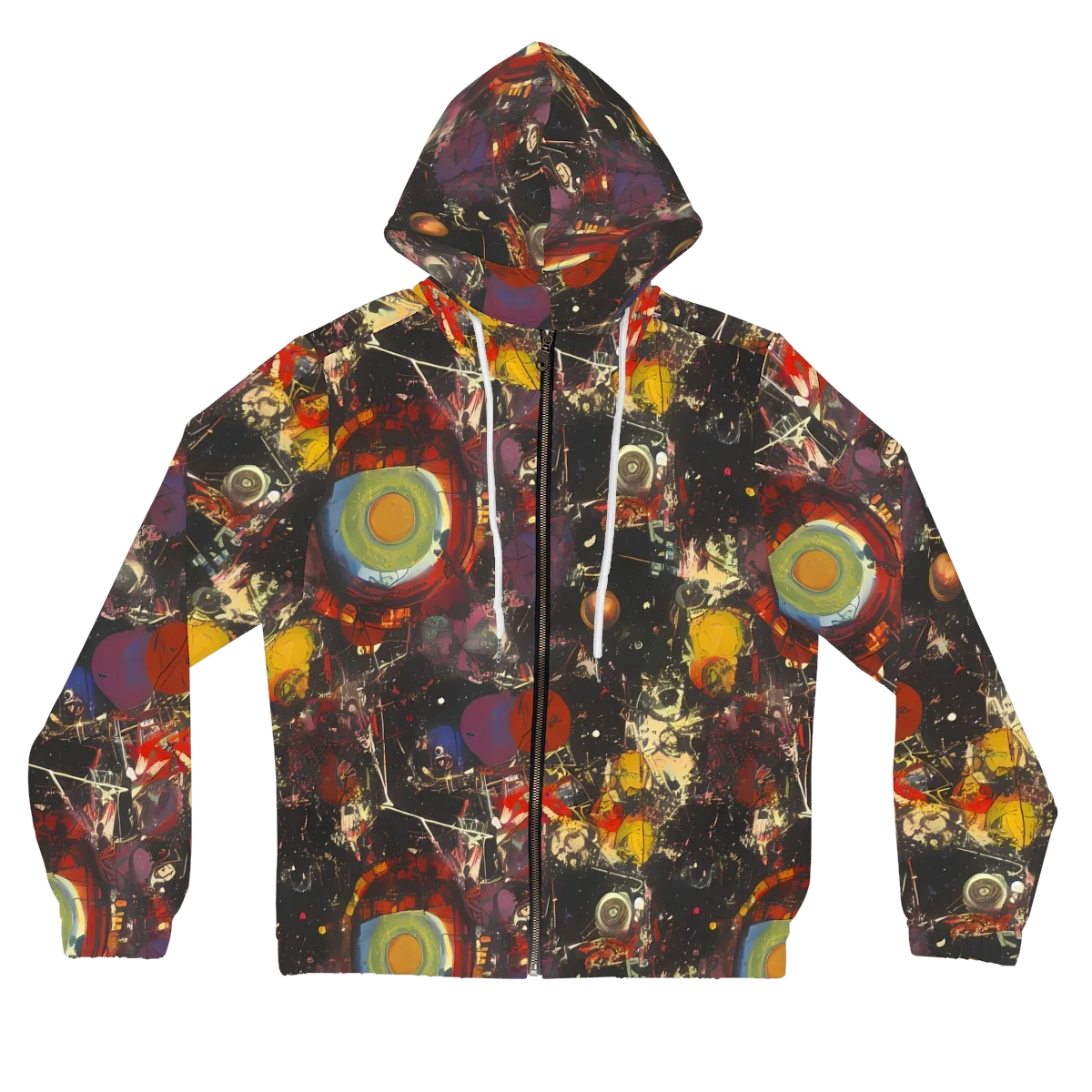 Lunar Funk on Women's Full-Zip Hoodie — Front