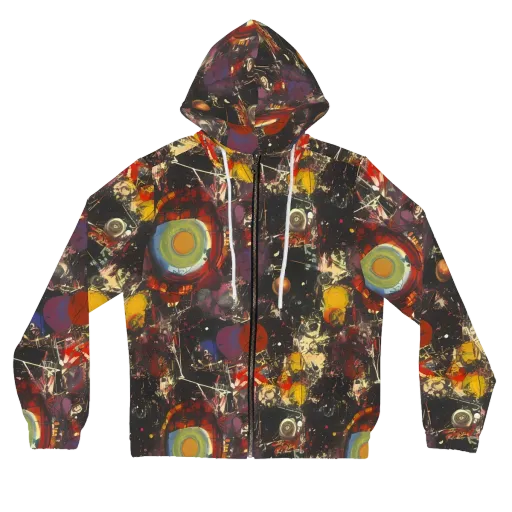 Lunar Funk on a Women's Full-Zip Hoodie