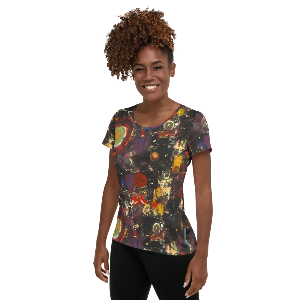 Lunar Funk on Women's Athletic T-Shirt — Left