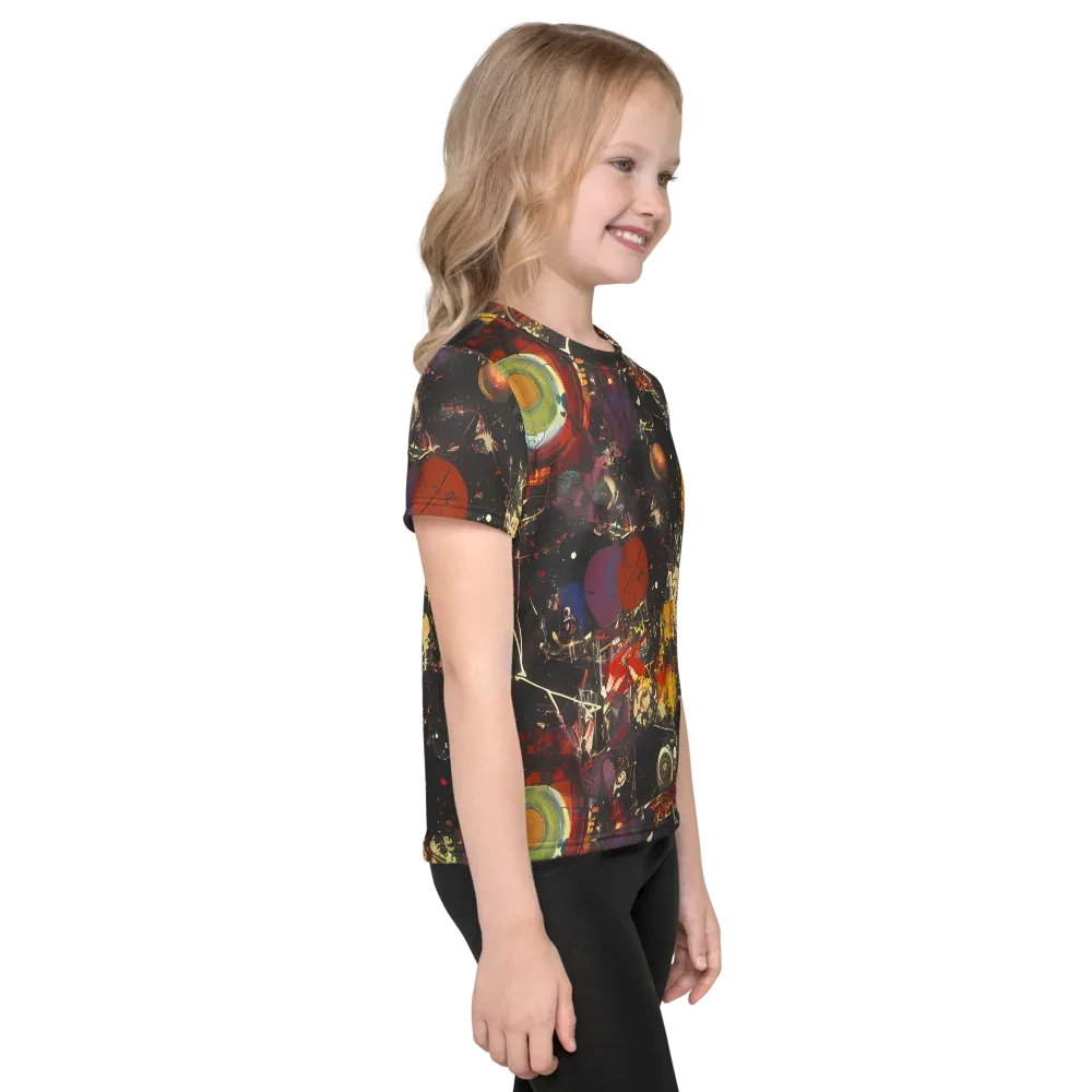 Lunar Funk on Kids Crew Neck T-Shirt — Right