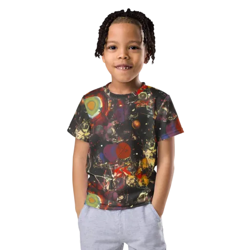 Lunar Funk on a Kids Crew Neck T-Shirt