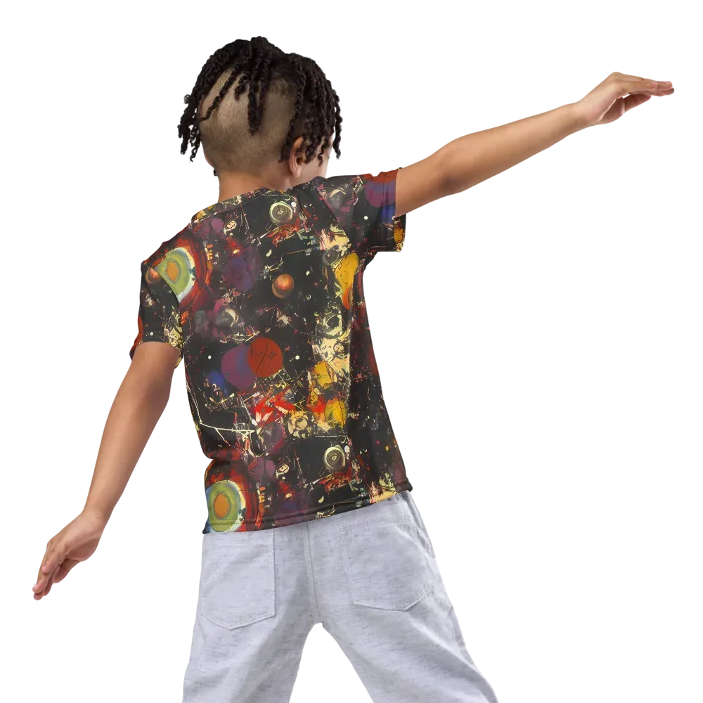 Lunar Funk on Kids Crew Neck T-Shirt — Back