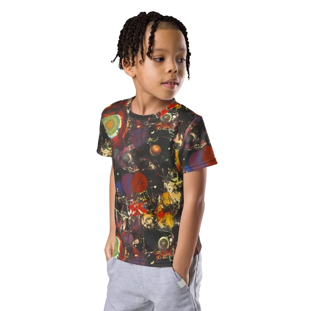 Lunar Funk on Kids Crew Neck T-Shirt — Left Front