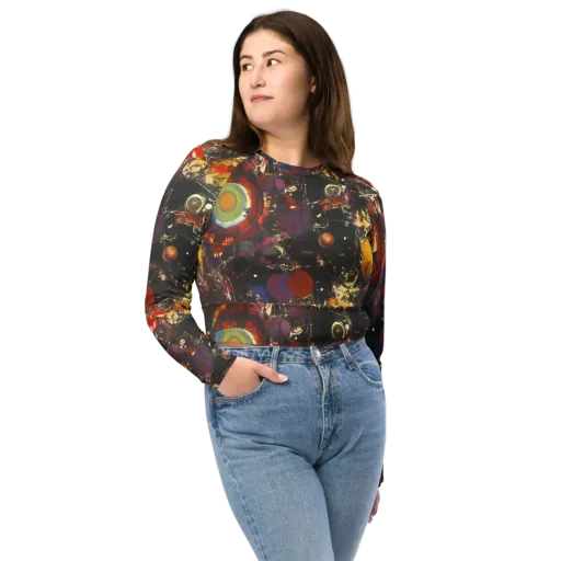 Lunar Funk on a Long Sleeve Crop Top