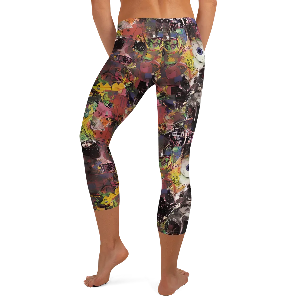 Riot of Rhythm on Capri Leggings — Back