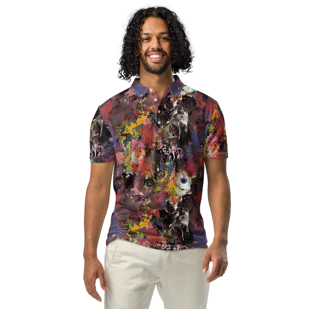 Riot of Rhythm on Men's Slim Fit Polo Shirt — Front