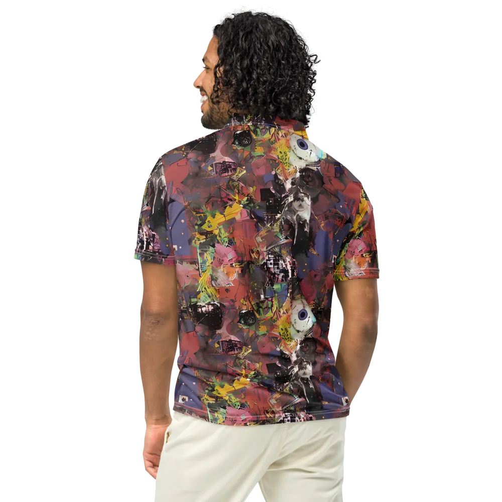 Riot of Rhythm on Men's Slim Fit Polo Shirt — Back