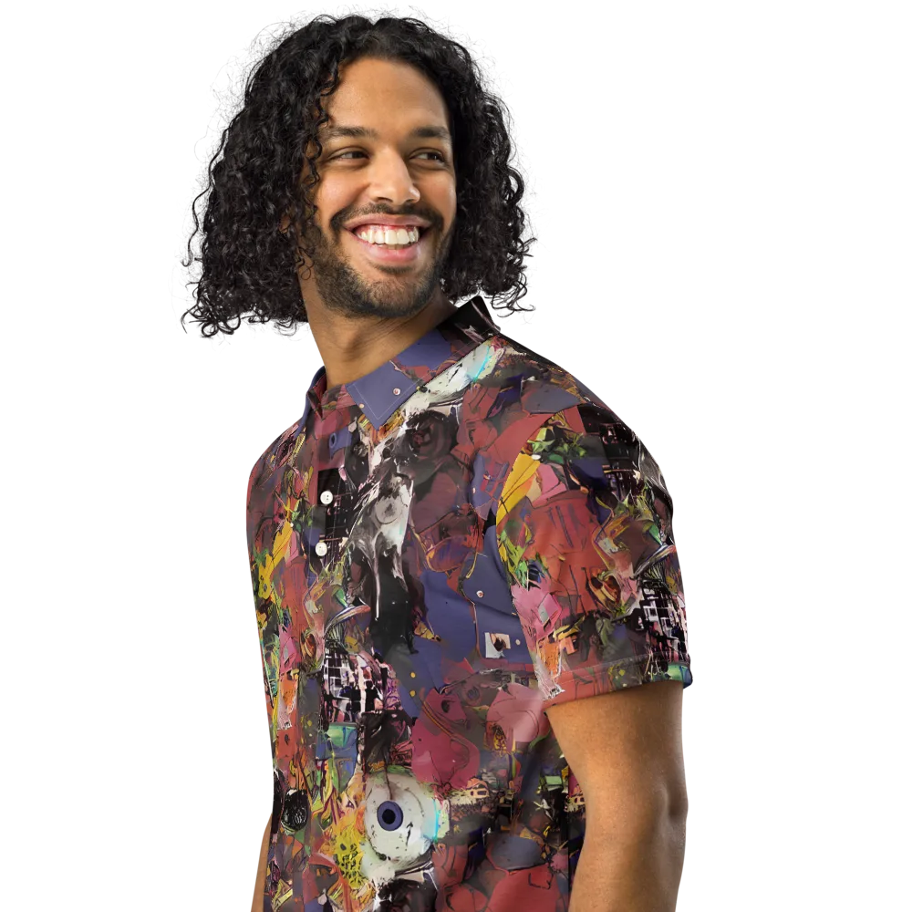 Riot of Rhythm on Men's Slim Fit Polo Shirt — Left Front