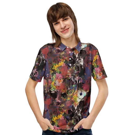 Riot of Rhythm on a Men's Slim Fit Polo Shirt