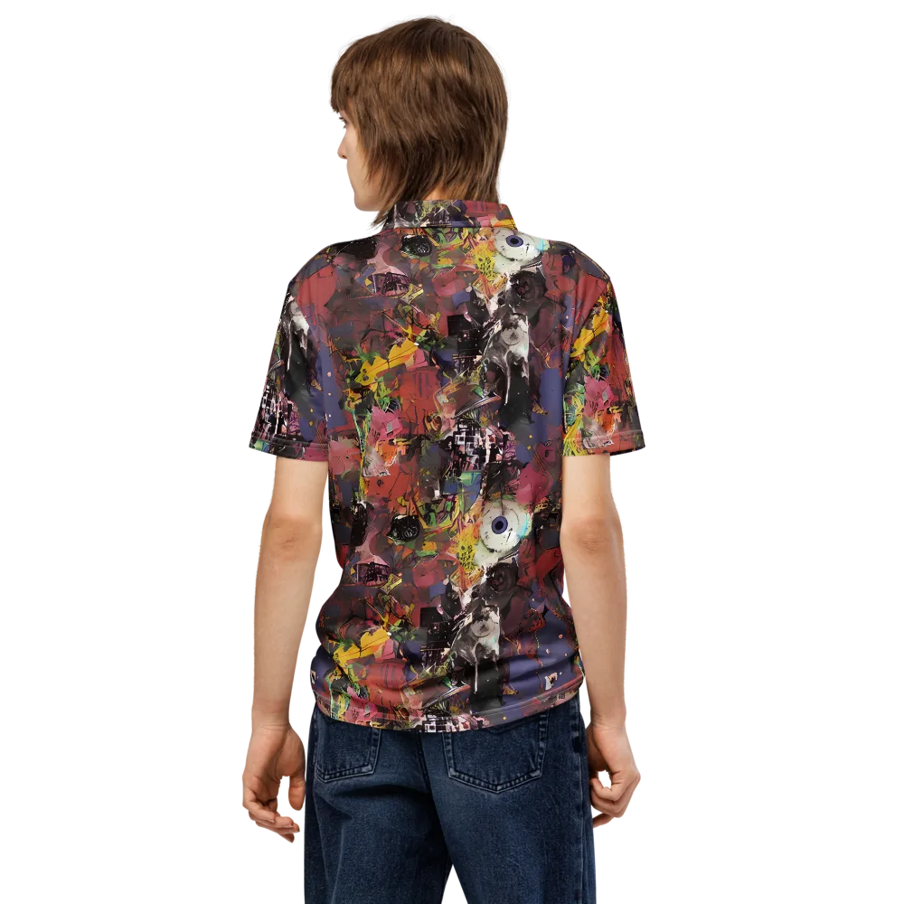Riot of Rhythm on Men's Slim Fit Polo Shirt — Back