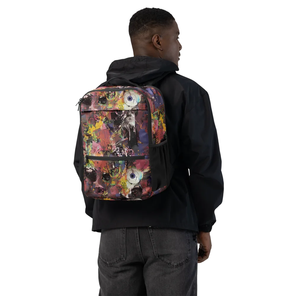 Riot of Rhythm on Utility Backpack — Back