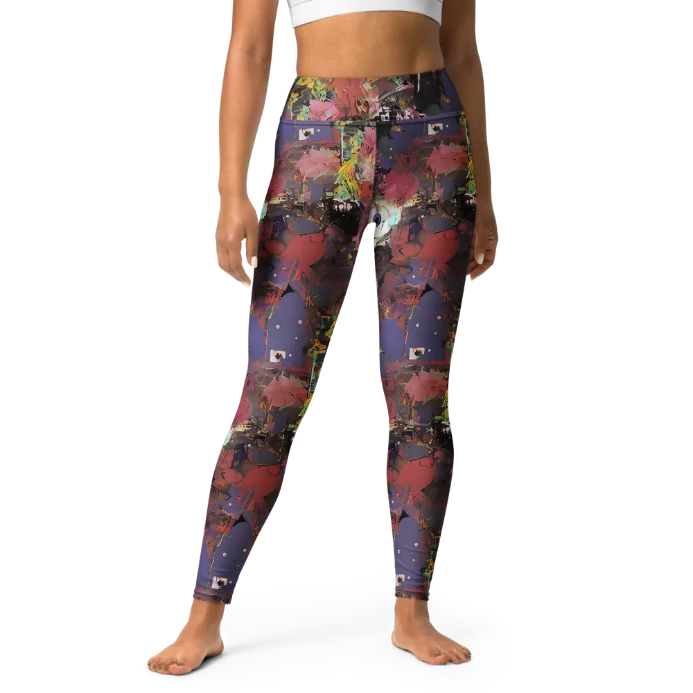 Riot of Rhythm on Yoga Leggings — Front