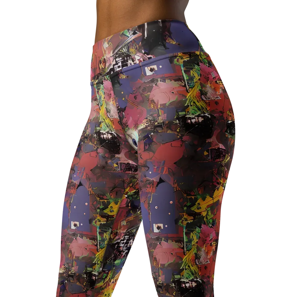 Riot of Rhythm on Yoga Leggings — Left Front