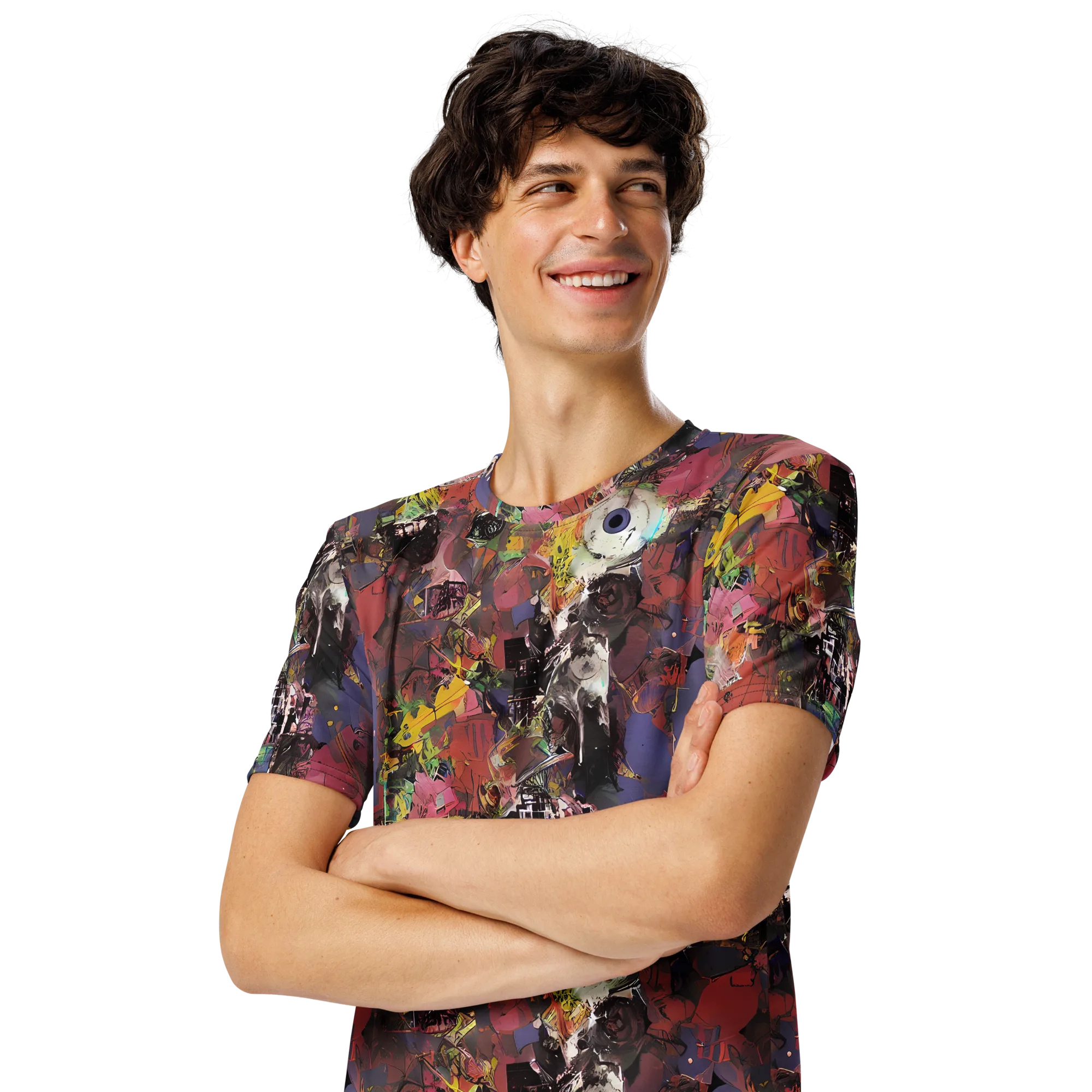 Riot of Rhythm on Men's Crew Neck T-Shirt — Left Front