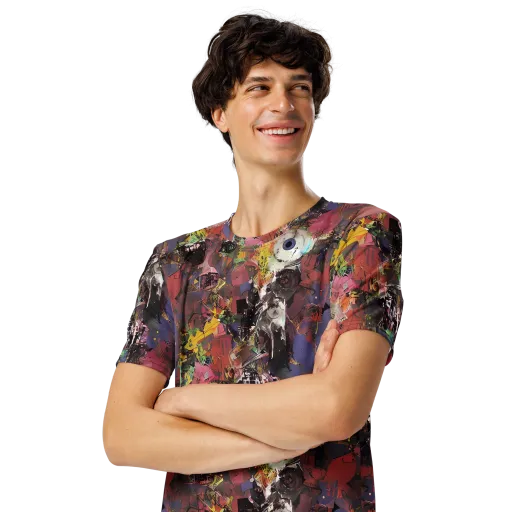 Riot of Rhythm on a Men's Crew Neck T-Shirt