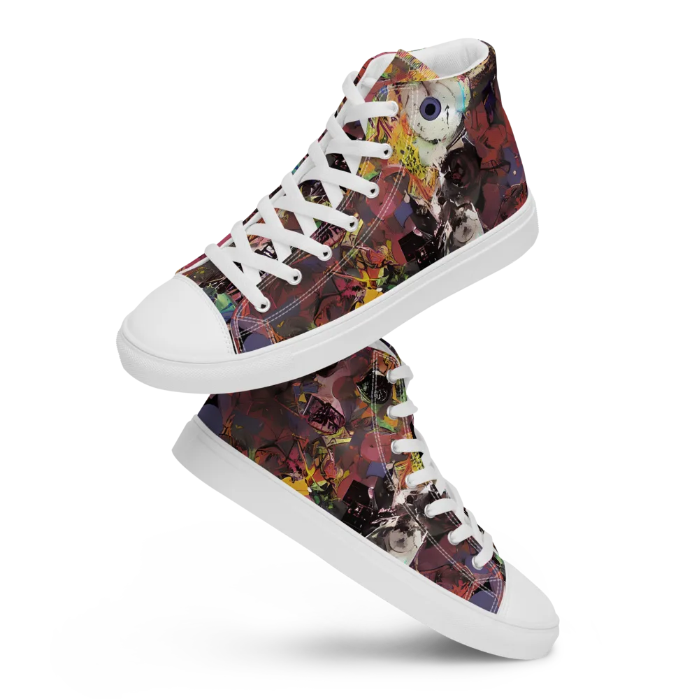 Riot of Rhythm on Men's High Top Canvas Shoes — Front
