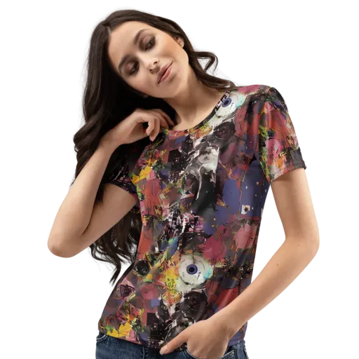Riot of Rhythm on a Women's Crew Neck T-Shirt