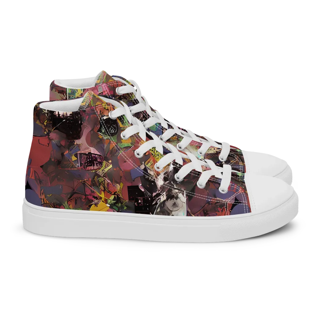 Riot of Rhythm on Women's High Top Canvas Shoes — Right
