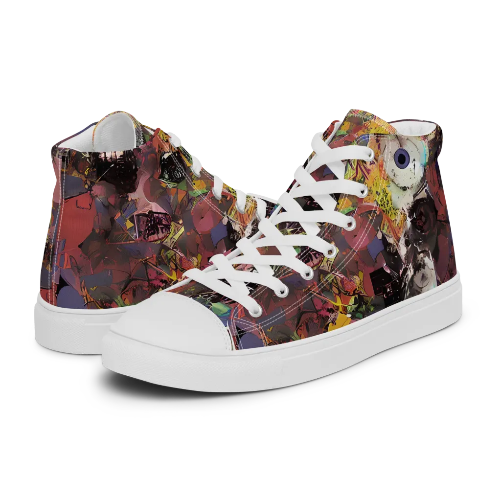 Riot of Rhythm on Women's High Top Canvas Shoes — Left