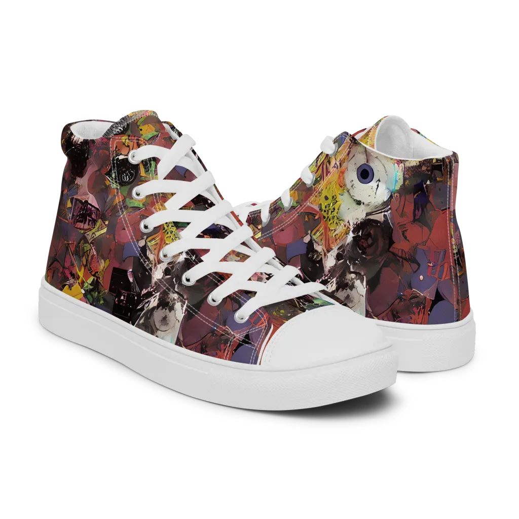 Riot of Rhythm on Women's High Top Canvas Shoes — Right