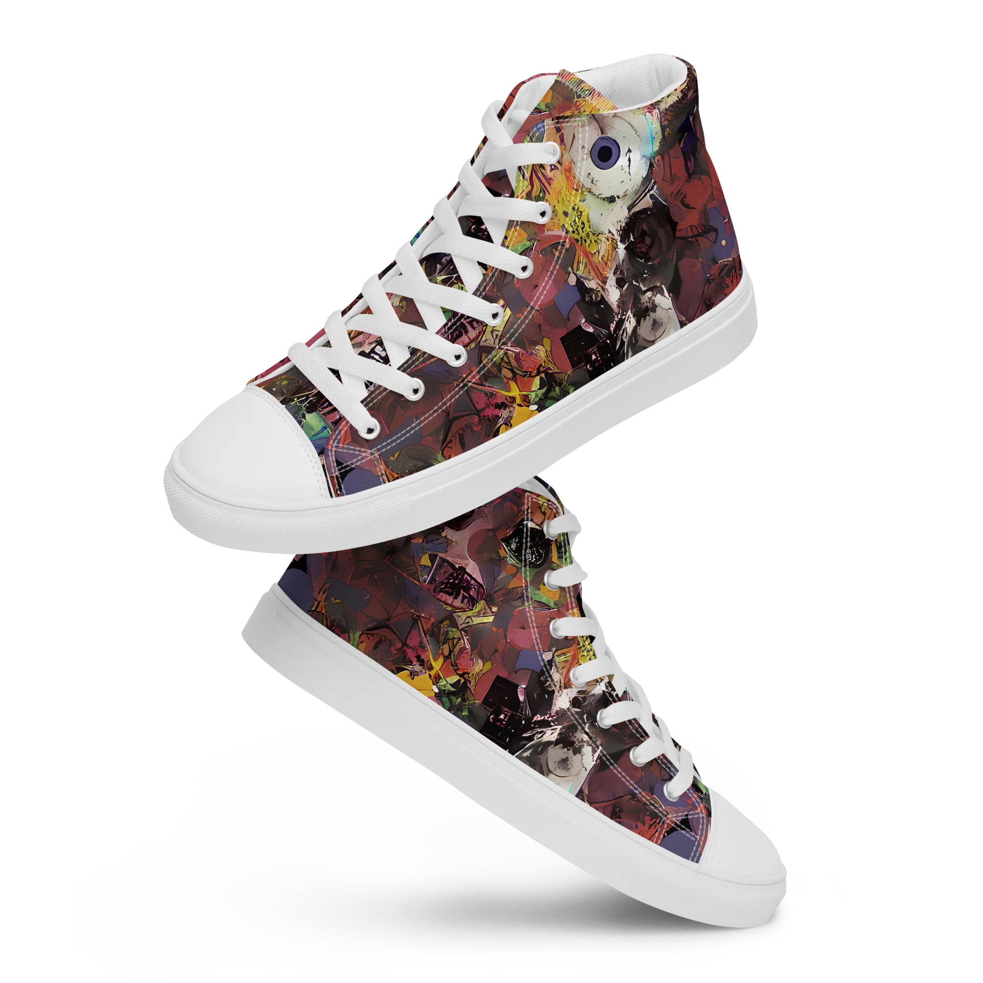 Riot of Rhythm on Women's High Top Canvas Shoes — Front