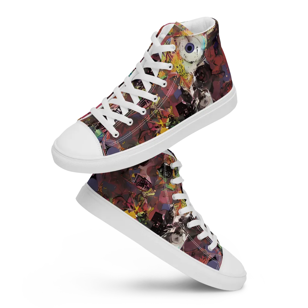 Riot of Rhythm on Women's High Top Canvas Shoes — Front