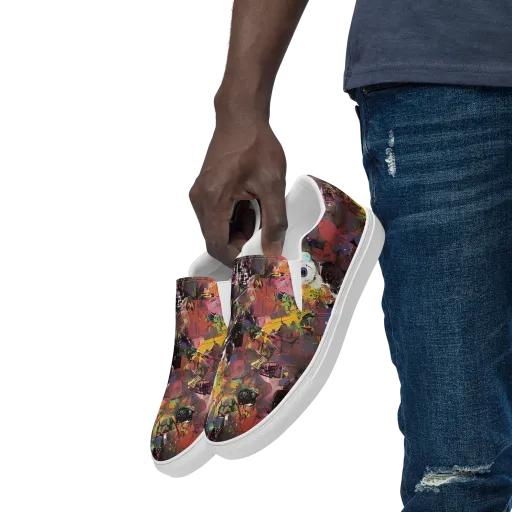 Riot of Rhythm on a Men's Slip-On Canvas Shoes
