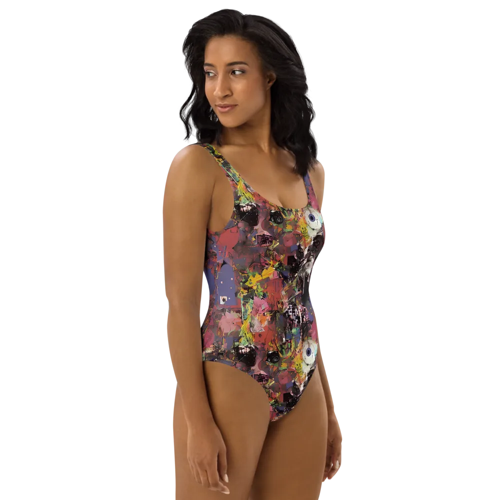 Riot of Rhythm on One-Piece Swimsuit — Right