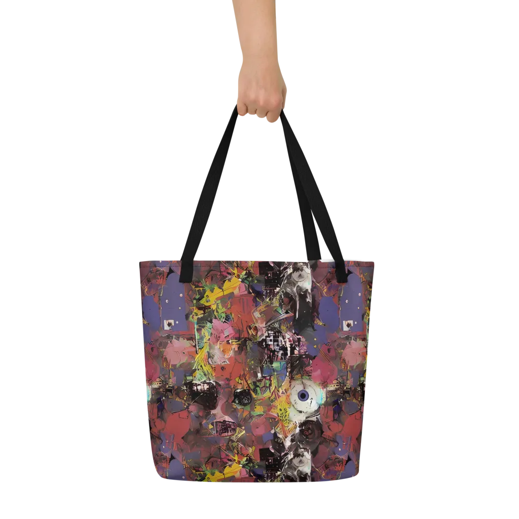 Riot of Rhythm on Large Tote Bag W/ Pocket — Front
