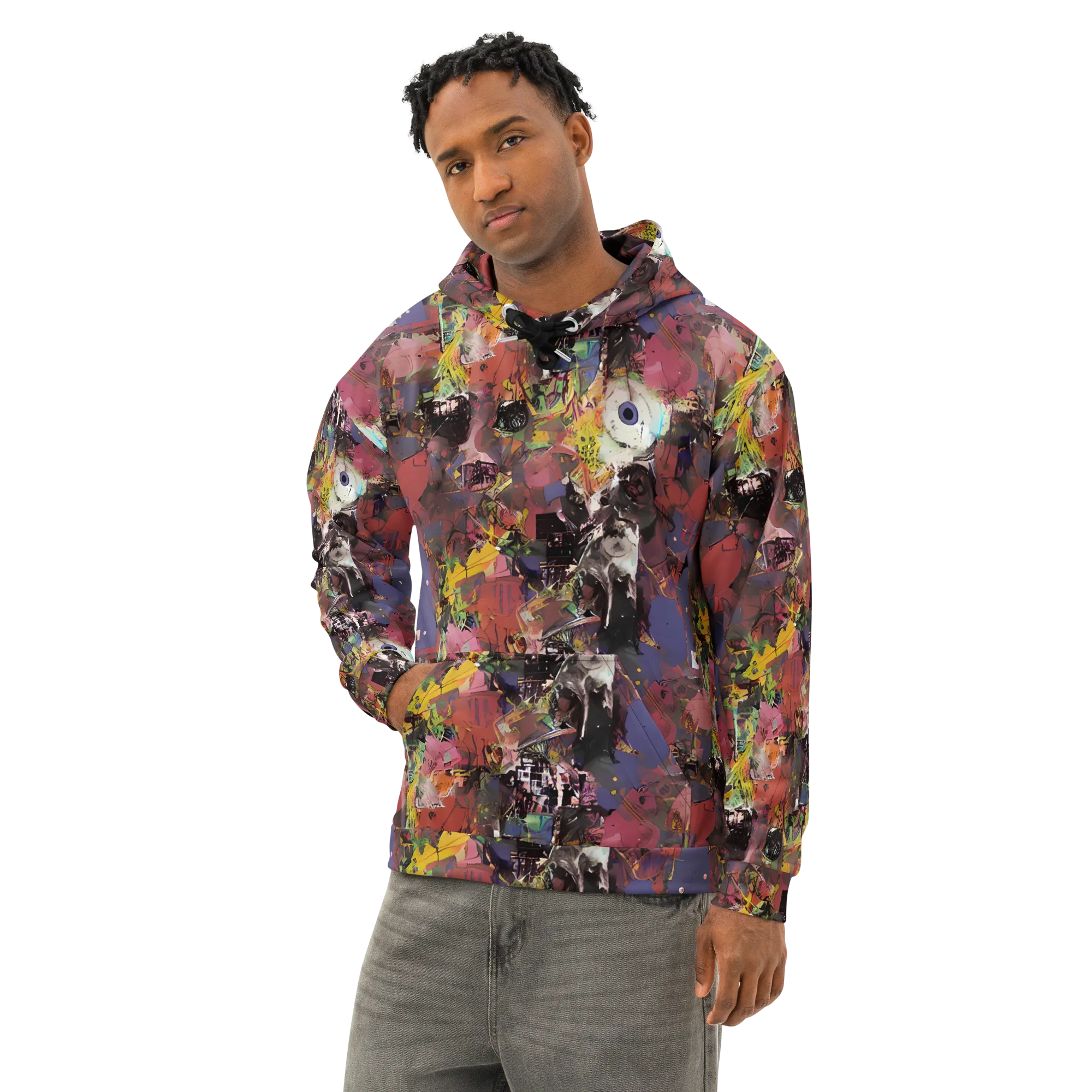 Riot of Rhythm on Cotton Hoodie — Left Front