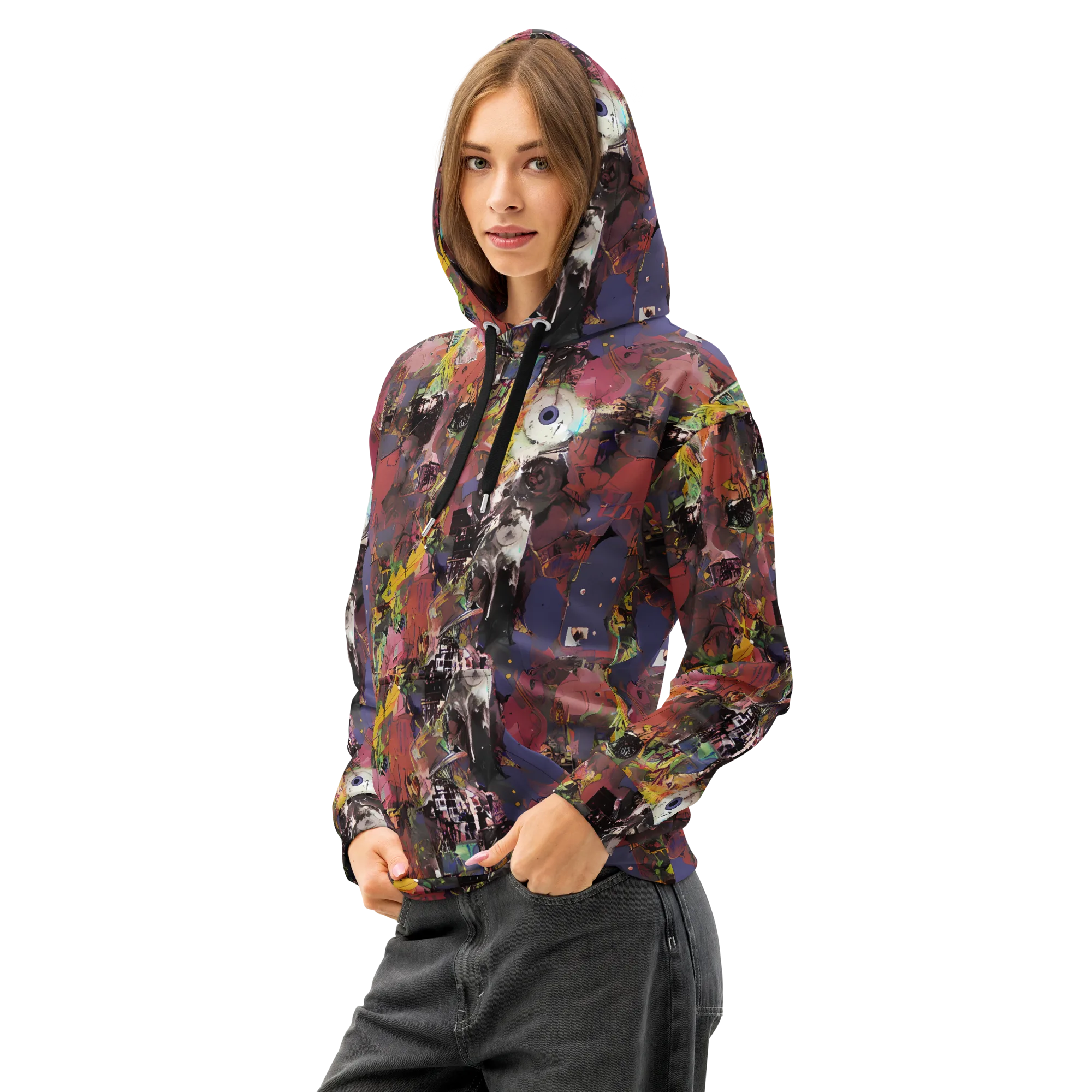 Riot of Rhythm on Cotton Hoodie — Left Front