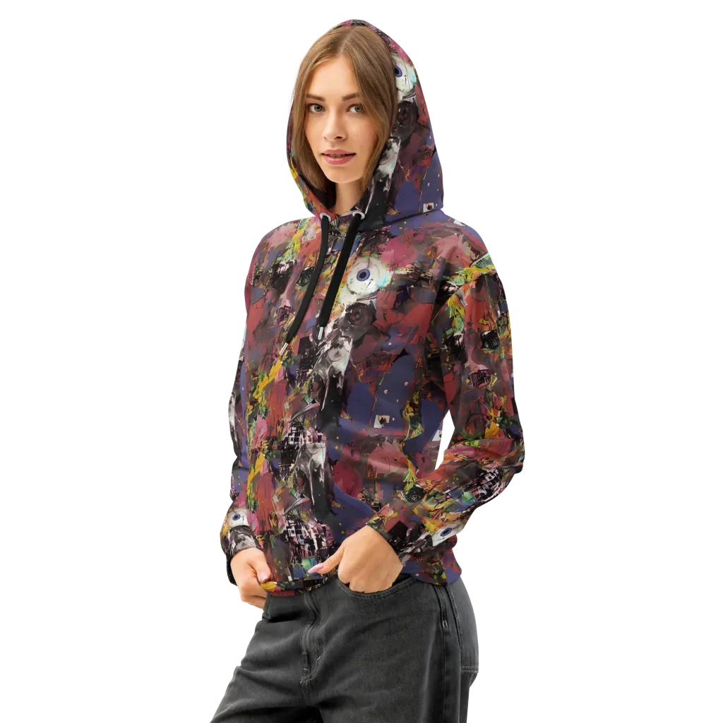 Riot of Rhythm on Cotton Hoodie — Left Front