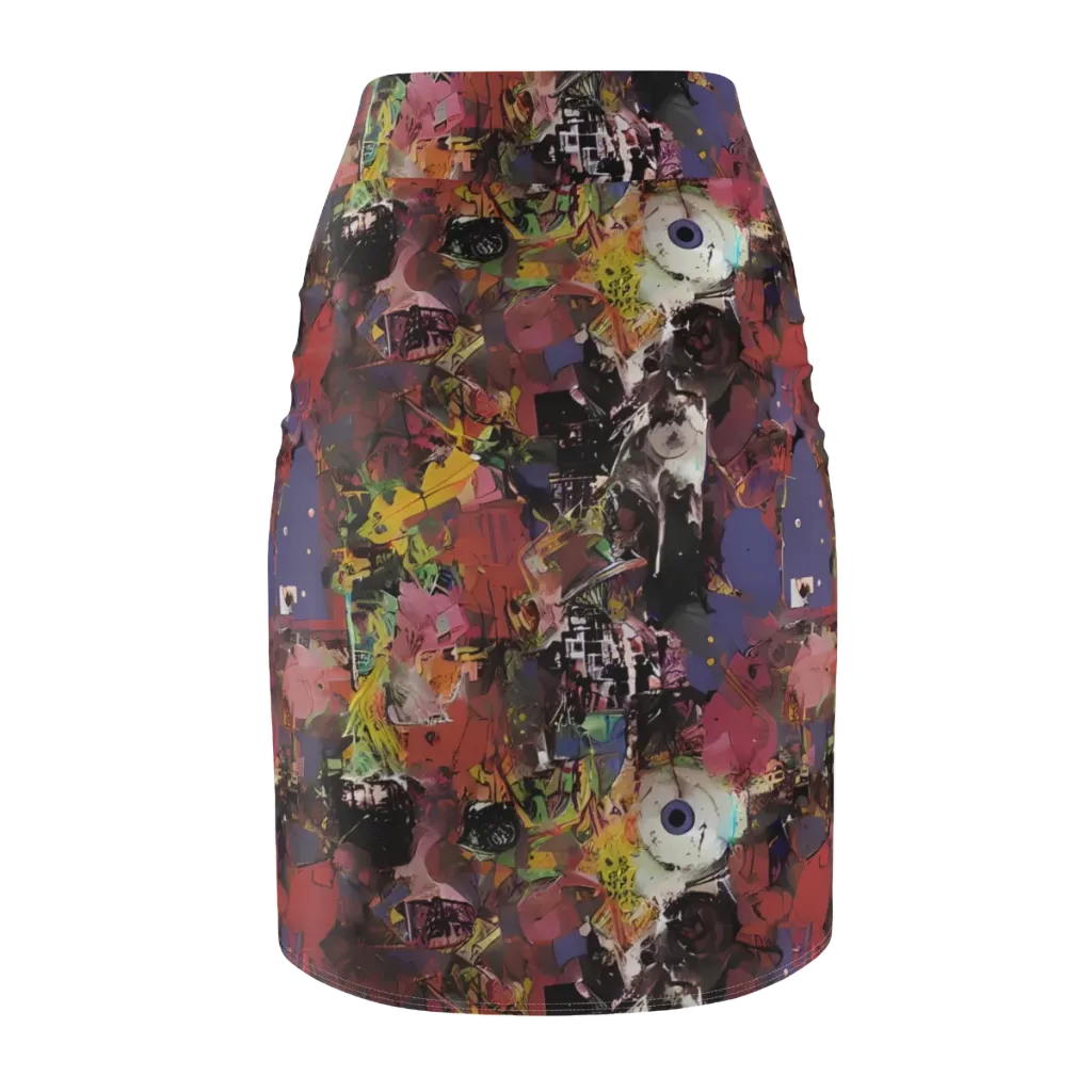 Riot of Rhythm on Pencil Skirt — Back