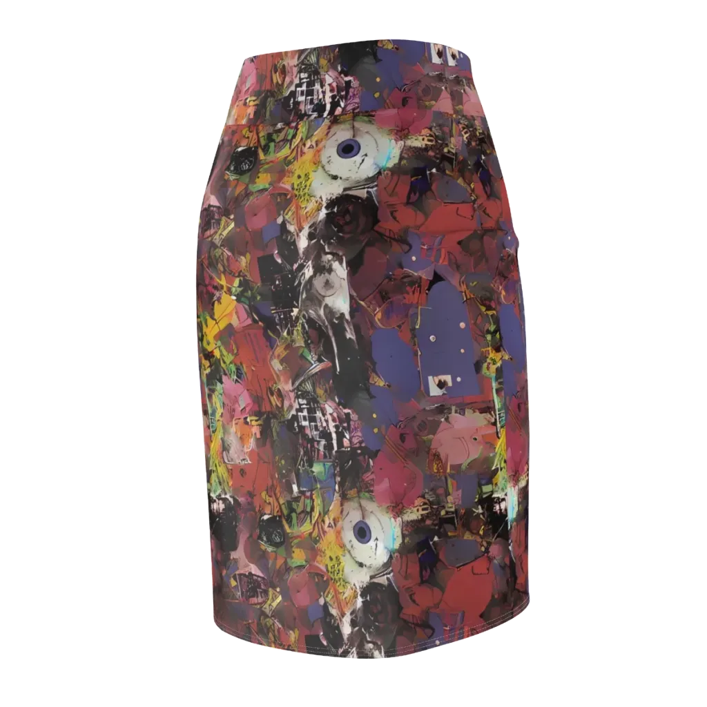 Riot of Rhythm on Pencil Skirt — Back Side