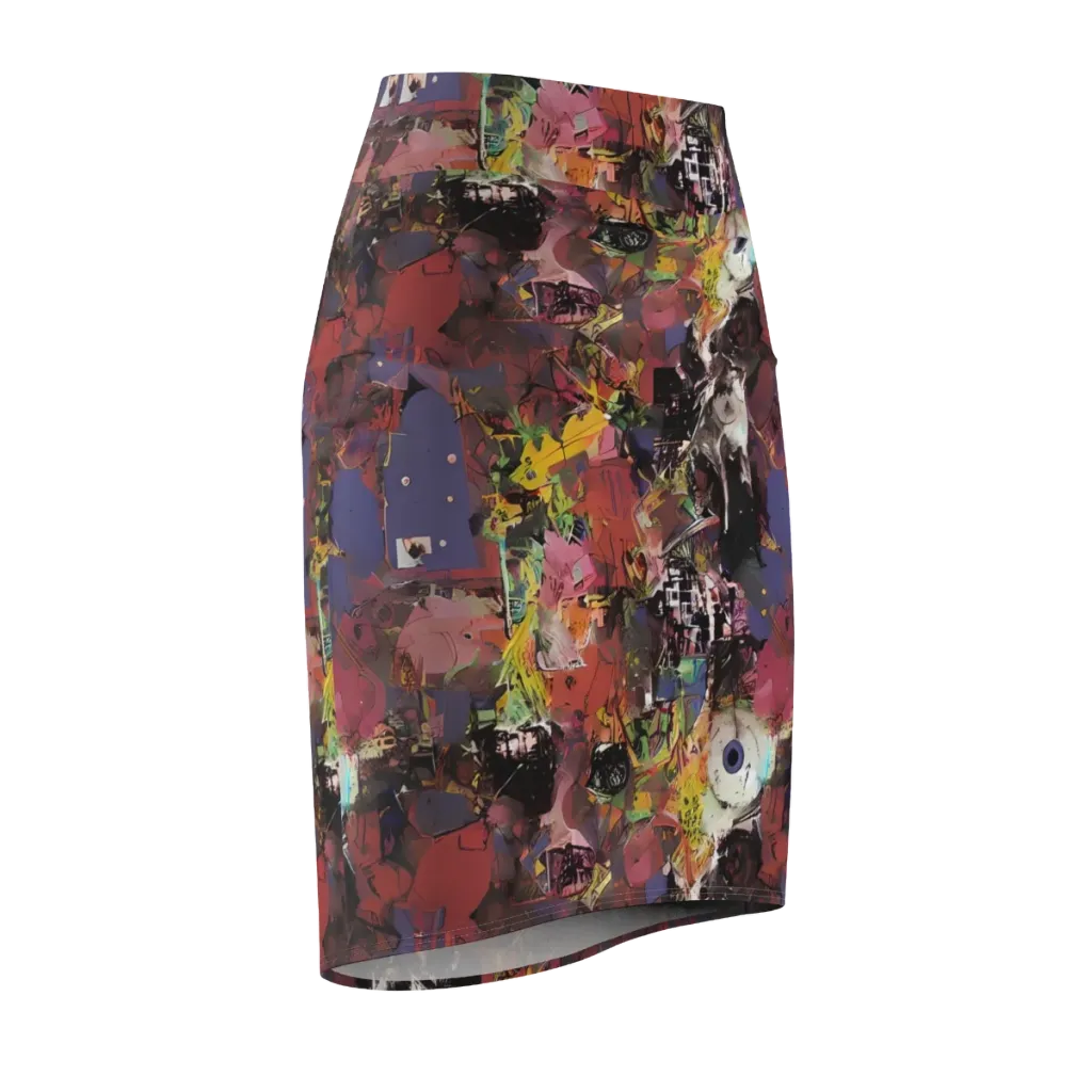 Riot of Rhythm on Pencil Skirt — Front Side