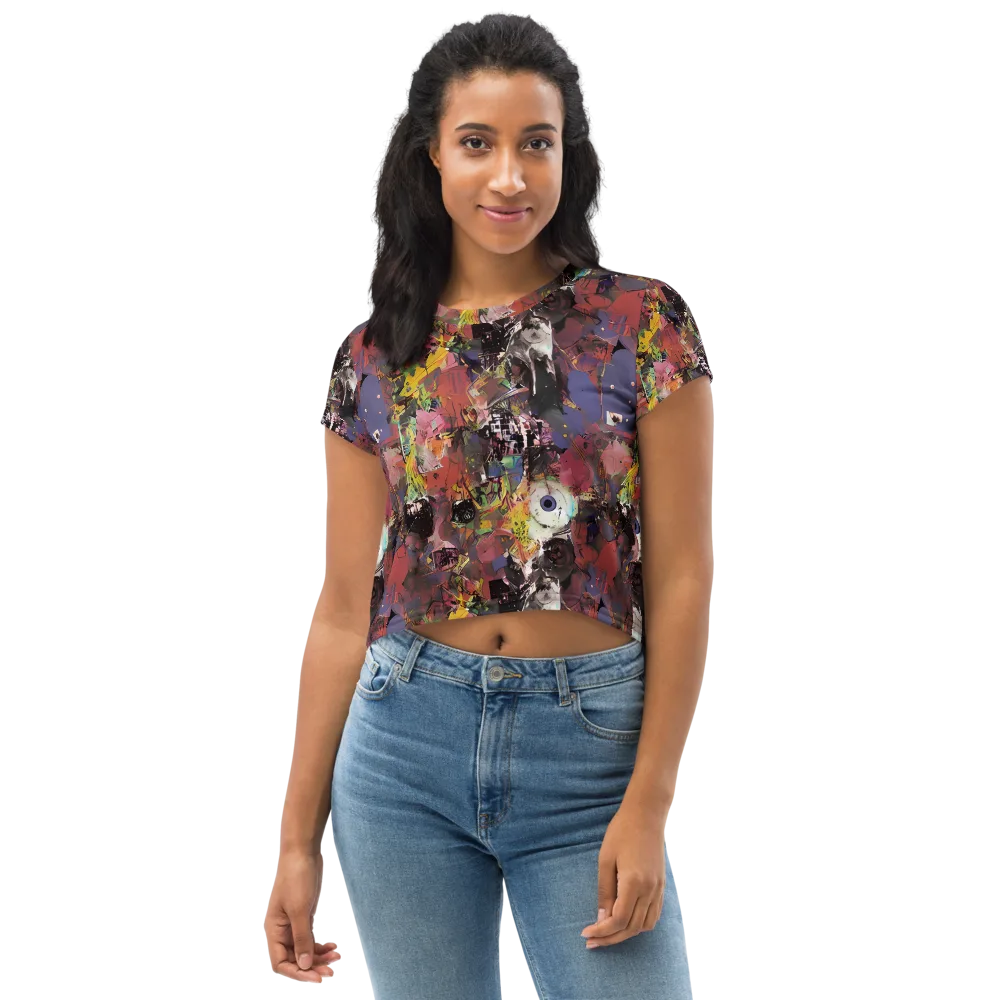 Riot of Rhythm on Crop Tee — Front