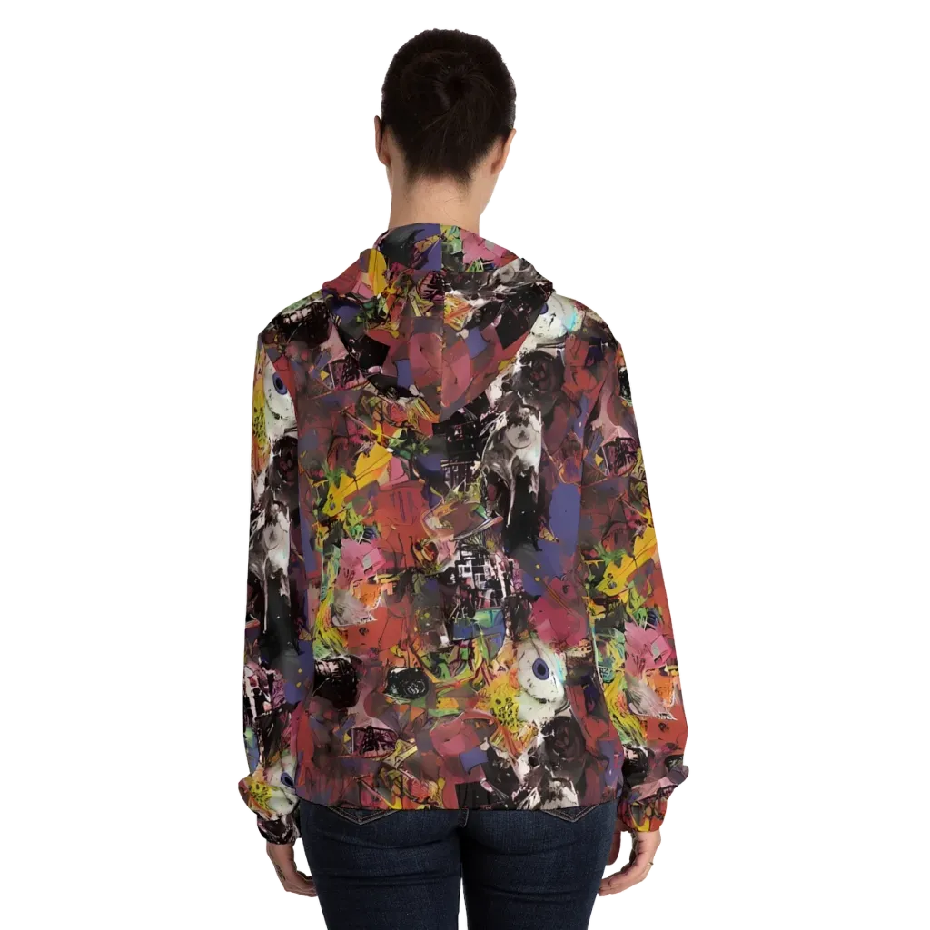 Riot of Rhythm on Women's Full-Zip Hoodie — Back On Person