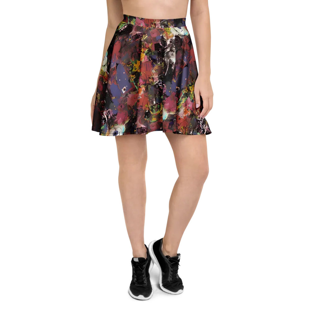 Riot of Rhythm on Skater Skirt — Front