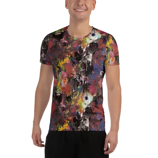 Riot of Rhythm on a Men's Athletic T-Shirt