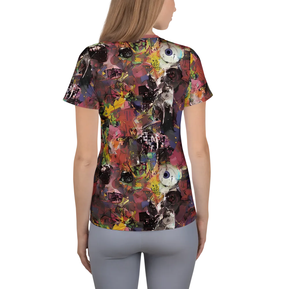 Riot of Rhythm on Women's Athletic T-Shirt — Back
