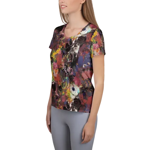 Riot of Rhythm on a Women's Athletic T-Shirt