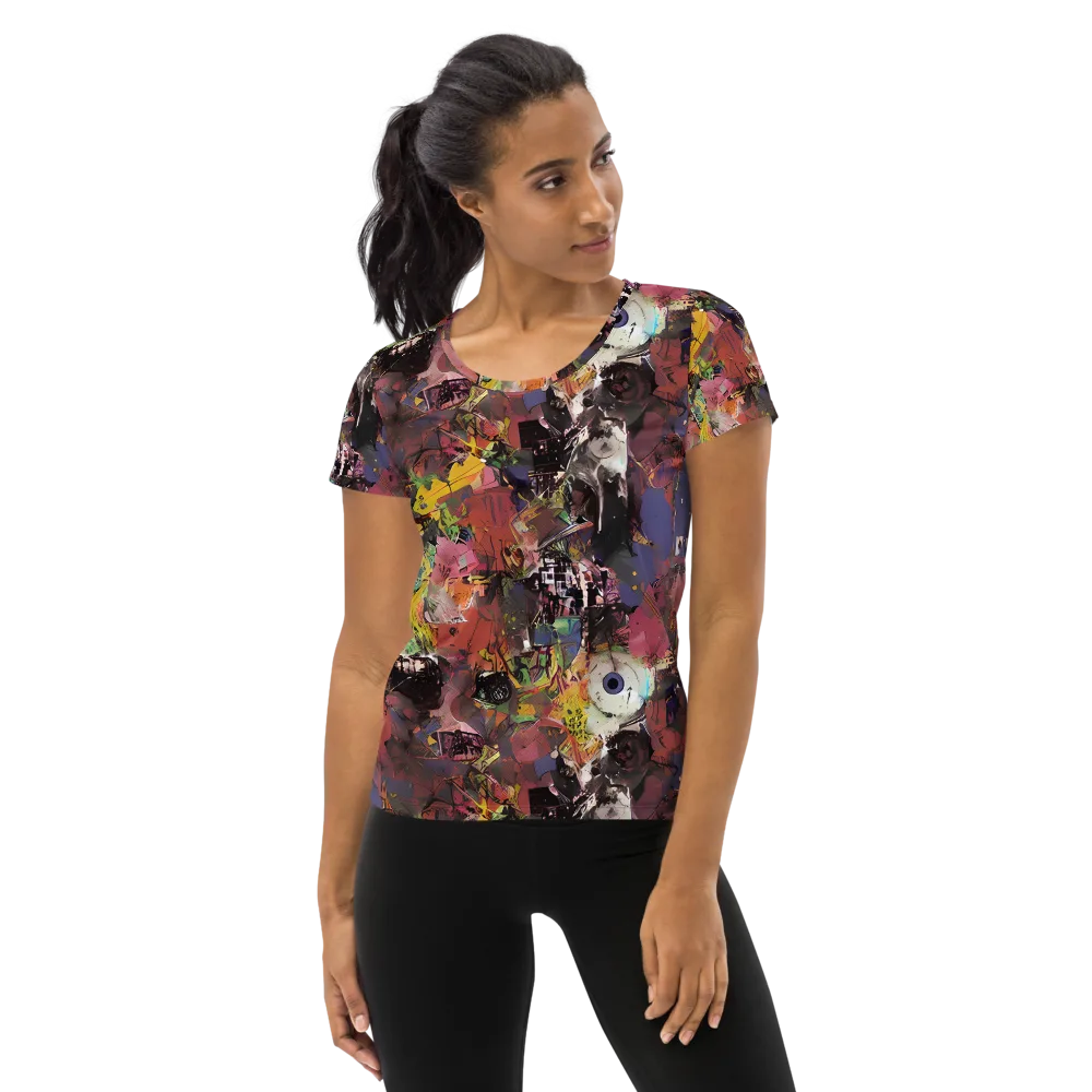 Riot of Rhythm on Women's Athletic T-Shirt — Front