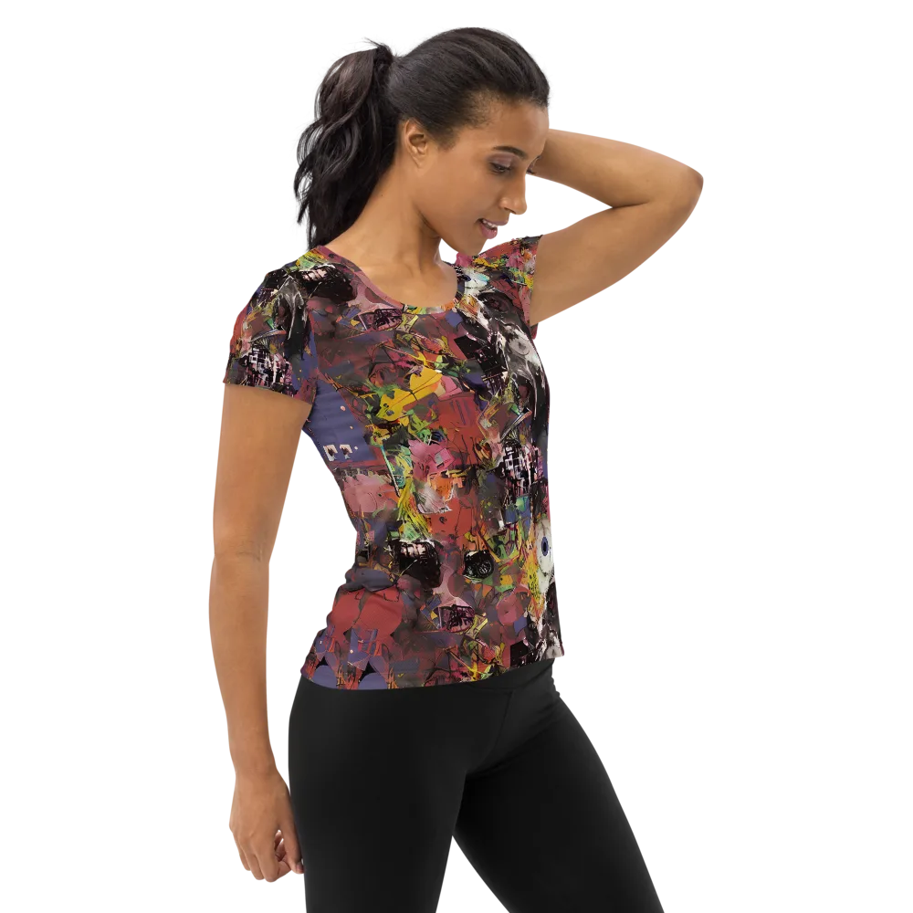 Riot of Rhythm on Women's Athletic T-Shirt — Right