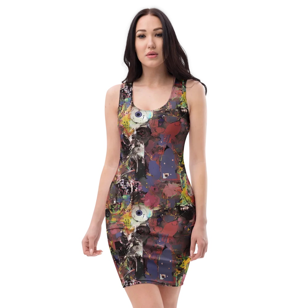 Riot of Rhythm on Bodycon Dress — Front