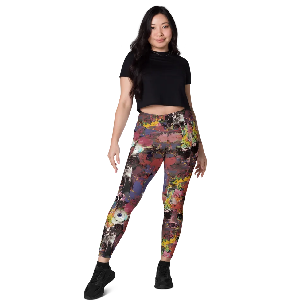 Riot of Rhythm on Leggings with Pockets — Front