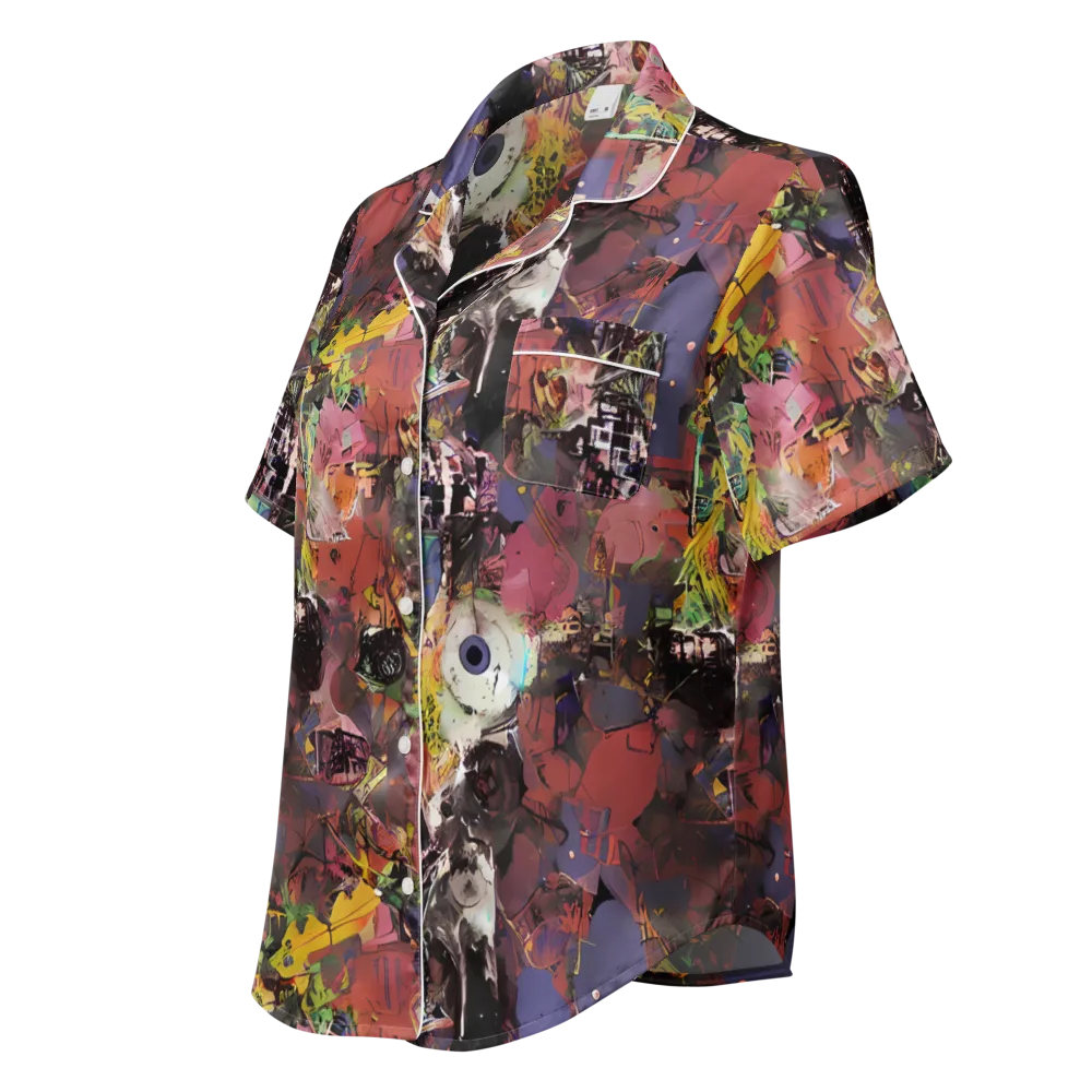 Riot of Rhythm on Women's Short Sleeve Pajama Top — Left Front