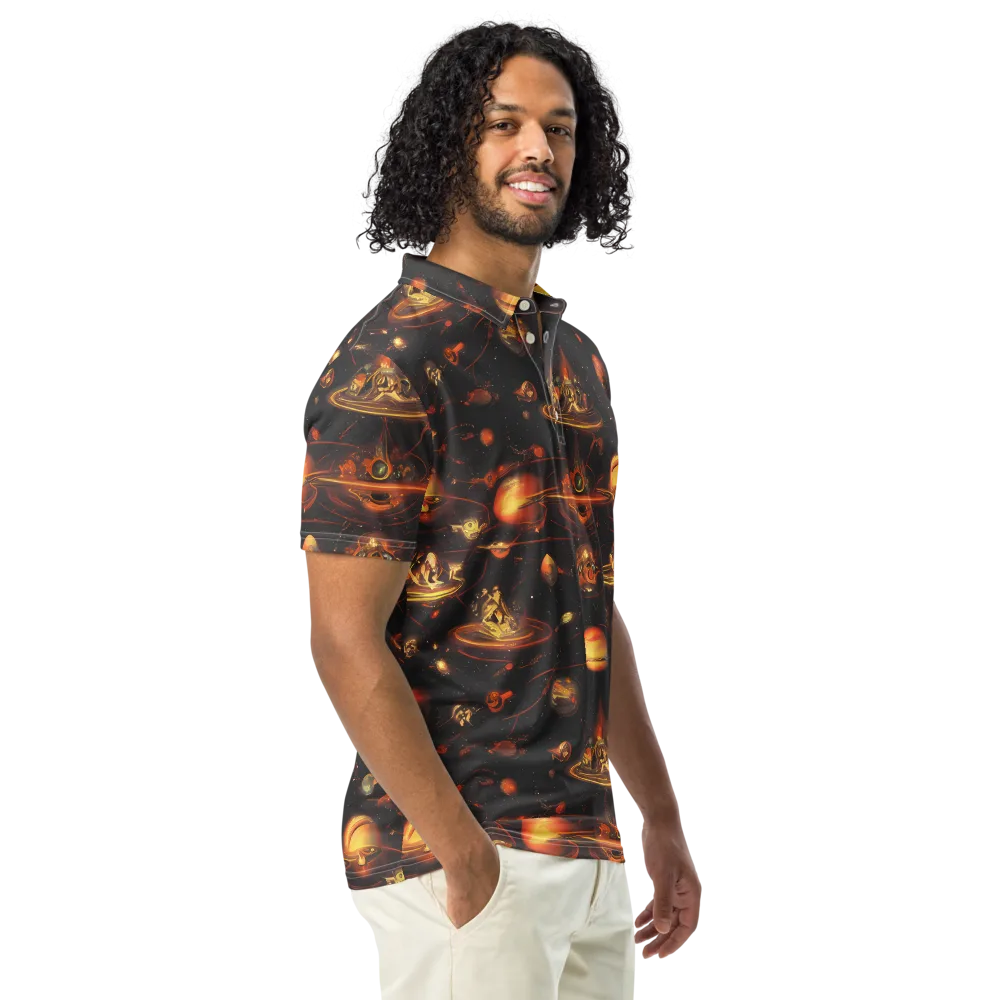 Murillo Vortex on Men's Slim Fit Polo Shirt — Right Front