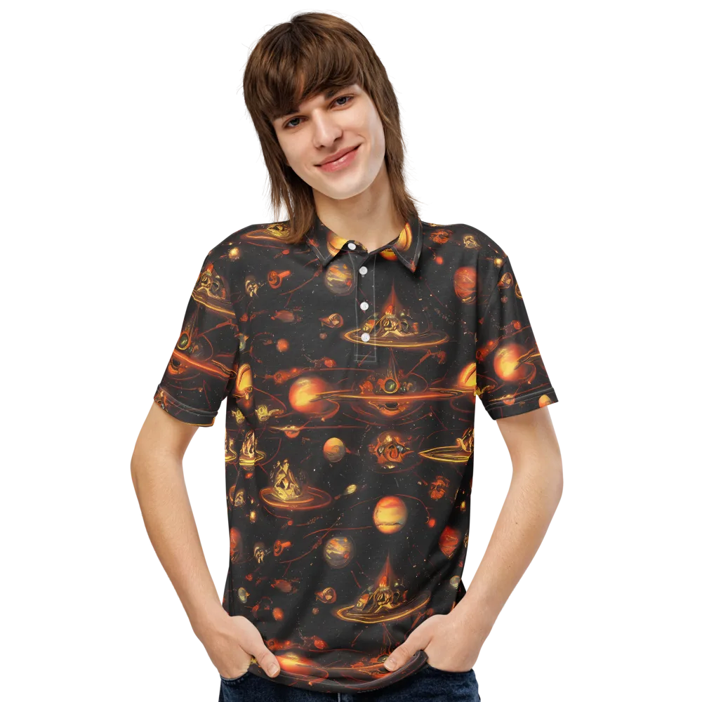 Murillo Vortex on Men's Slim Fit Polo Shirt — Front