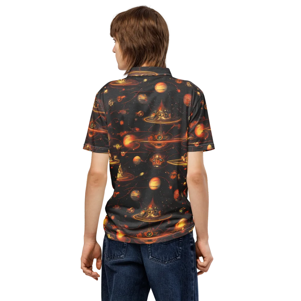 Murillo Vortex on Men's Slim Fit Polo Shirt — Back